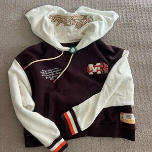 Jordan x Maison Chateau Hoodie Women' Medium Rouge Collab Brown Zip Hood